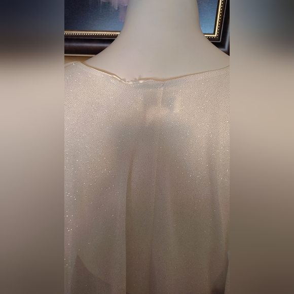 🩷$15 | Elegant White & Black Glitter Dress – Size 16W - Picture 7 of 8